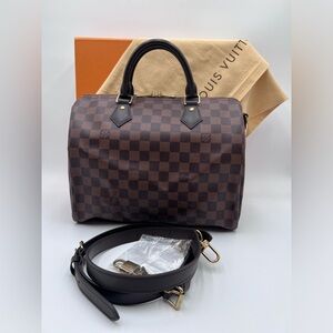 Louis Vuitton Brown Checkered Crossbody Bag